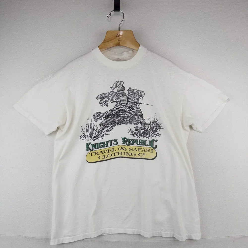 80's Vtg Knights (Banana) Republic Parody Graphic T-Shirt XL Single Stitch USA